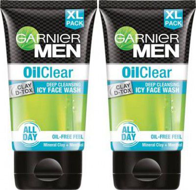 Garnier Men Oil Control Deep Cleansing Facewash 150gm (Pack of 2) Face Wash (300 g)