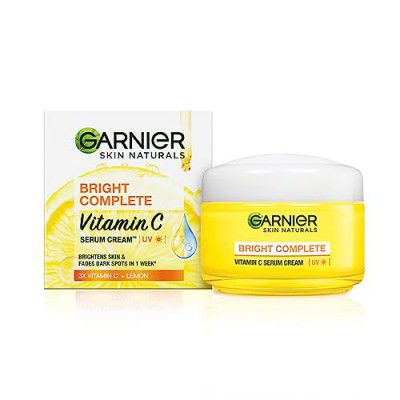 Garnier Skin Naturals Bright Complete Vitamin C Serum UV Cream, Vitamin C Day Cream for Sun Protection and Skin Brightening - Suitable For all Skin Types, 45g