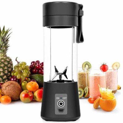 GaxQuly Electric Juicer 6 Blade Rechargable Portable USB Bottle Blender Shaker Juicer A 2000 Juicer Mixer Grinder (400ml)