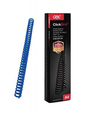 GBC IbiClick Binding Spine 34R 16.0mm with 145 Sheet Capacity - Pack of 50 (Blue)