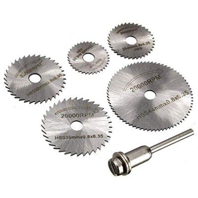 Generic KROST 6Pcs Hss Saw Blades Circular Saw Blades Mandrel Cutter Rotary Tool