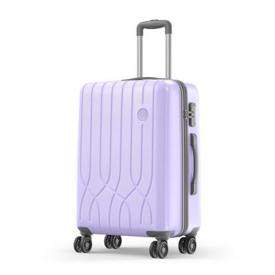 Genie Swing Trolley Bag Medium Size, 69 cms Lavender Hard Side Travel Bag for Women, 8 Wheel Luggage Suitcase for Travelling, Scratch Resistant