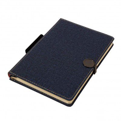 Genius A5 Hard Case Diary Single Line,Blue, 224 Pages, Size-21 x 14.8 x 1.6 cms