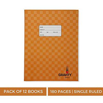 Genius - Gravity - Pack of 12 books -Single ruled, Chess design, 180 Pages, Size:-24 cms x 18 cms x 0.8 cms