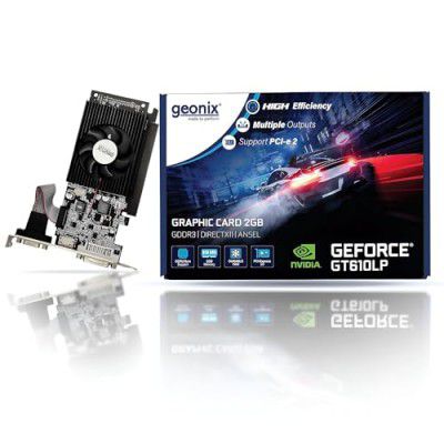 Geonix 610 Graphics Card 2GB DDR3 64-bit, 2GB PCI-Express pci_e ddr3_sdram Graphics Card 3 Year Replacement Warranty.