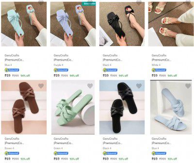 Gerucrafts Womens Slippers & Flip Flops Starts Rs 59