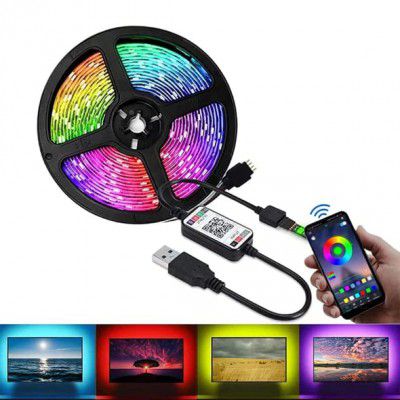 Gesto 300 Led USB Operated Smart LED Light Strips,Sound Activated Color Changing (16 Feet/5 Meter),Multicolor