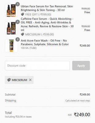 WOW: Get 2 Face Serum Worth ₹1198 Free + Pay Only Anti Acne Face Wash Worth  ₹249