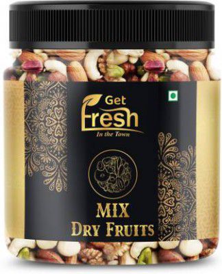 Get Fresh Dry Fruits Nut Mix Black & Green Raisin, Almonds, Cashews, Apricots, Pistachios, Walnuts  (500 g)