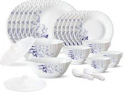 GETHIGHKP Pack of 35 Melamin 35 Melamin Dinner Set Dinner Set (White, Blue, Microwave Safe)