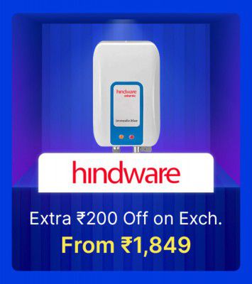 Hindware Geysers from Rs.1849 in Flipkart Big Billion Days Sale     