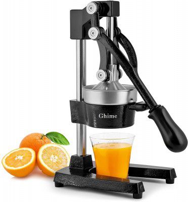 Ghime Hand Press Juicer Heavy Duty Stainless Steel Citrus Manual Juicer and Orange Squeezer - Black