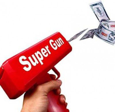 Gifters garden ATTRACTIVE SUPREME MONEY GUN, CASH FIRING Money gun (For- Parties, Stage or Club  (Red)