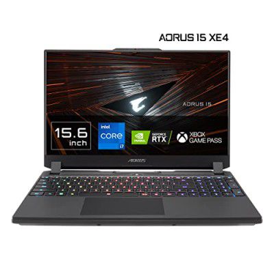 GIGABYTE AORUS 15 XE4, 15.6\' Thin Bezel QHD 165Hz, Intel Core i7-12700H 12th Gen, RTX 3070Ti 8GB Graphics, Gaming Laptop (16GB/Supports NVMe PCIe Gen4 1TB SSD/Windows 11 Home/Office 365/ Black)