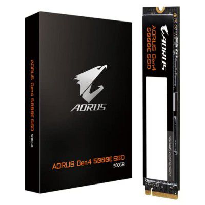 GIGABYTE AORUS Gen4 5000E SSD 500GB AG450E500G-G SSD M.2 500 GB PCI Express 4.0 3D TLC NAND NVMe (Black)