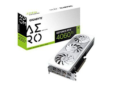 Gigabyte Geforce RTX 4060 Ti Aero Oc 8G Graphics Card, 3X Windforce Fans, 8Gb 128-Bit Gddr6, Gv-N406Taero Oc-8Gd Video Card - Pci_E_X16