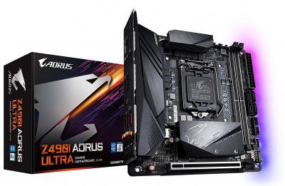 GIGABYTE Z490I AORUS Ultra Mini-ITX Motherboard with Direct 8 Phase Digital VRM Design, Intel Wi-Fi 6 802.11ax, Intel 2.5GbE LAN, HDMI 2.0, RGB Fusion 2.0