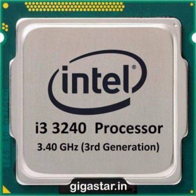 GIGASTAR 3.4 GHz LGA 1155 Intel i3 (3240) 3rd Gen Processor for H61 Chipset Processor  (Silver)