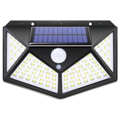 GIGAWATTS Solar Wall Light BIS Approved 100 LED Lamp (Pack of 1, 400g)