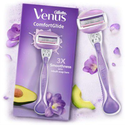 Gillette Venus Comfortglide Hair Removal Razor for Women | 1 Pc | With Avocado Oils & Body Butter, Freesia Scent