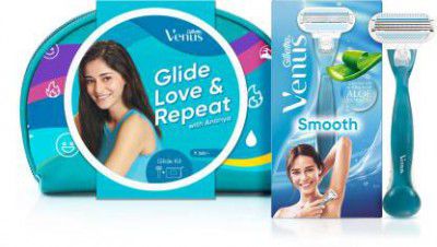 GILLETTE Venus Smooth Hair Removal Razor + Beauty Pouch for Women