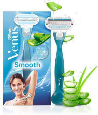 Gillette Venus Smooth Hair Removal Razor for Women with Aloe Vera