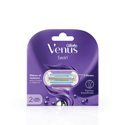 Gillette Venus Swirl | Hair Removal Women Razor Blades/Refills/Cartridges | 2 Pcs | 5 Bladed