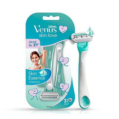 Gillette Women's Venus Skin Love with Skin Essence Razor for Hair Removal - Green, Pack of 3