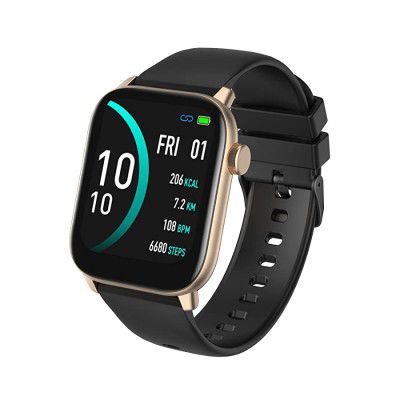 Gionee STYLFIT GSW5 Pro Smartwatch with 1.69 (4.29 cm) Full Touch Display, SpO2 & 24/7 Heart Rate Monitoring, Multiple Watch Faces, IP68, Sports & Sleep Tracking(Cream Gold)