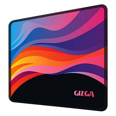 GIZGA essentials (25cm x 21cm Gaming Mouse Pad, Laptop Desk Mat, Computer Mouse Pad with Smooth Mouse Control, Mercerized Surface, Antifray Stitched Embroidery Edges, Anti-Slip Rubber Base