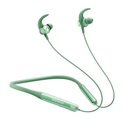 GIZMORE Giz MN227 Bang Bluetooth Wireless 5.2 in Ear Neckband, Up to 40 HRS Playtime, Dual Pairing, Touch Controls, Magnetic Smart Buds, Fast Charge Neckband (Green)