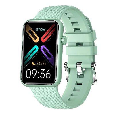 GIZMORE Slate 1.57 inch AOD Display | AI | Sports Modes | SpO2, BT Calling Smartwatch (Green)