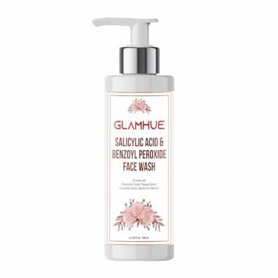 GLAMHUE SALICYLIC ACID FACE WASH WITH PAPAYA, CUCUMBER EXTRACT, ALLANTION & VITAMIN-E | 100 ML