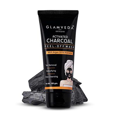 Glamveda Activated Charcoal Peel Off Mask| Blackhead & Pore Care | (Black)