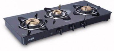 Glen 1033 GT BB Black Glass Automatic Gas Stove 