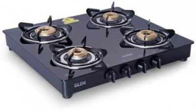 Glen 4 Burner Gas Stove 1043 GT Brass Burner  