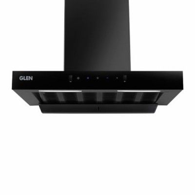 GLEN 90 cm 1200 m3/hr Auto-Clean Filterless Kitchen Chimney (Hood Anya,Touch+Motion Sensor Controls,Black)