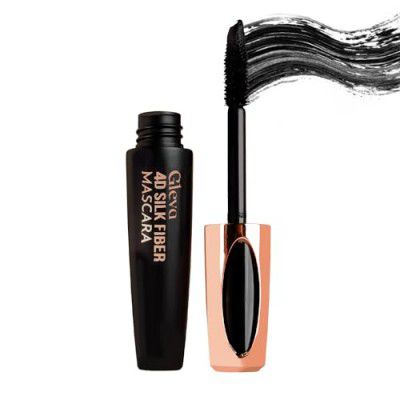 Gleva 4D Silk Fibre Mascara, Waterproof Durable Long Lasting Mascara Natural Eye Makeup, Smudge-Proof Extra Long Lash Extension & Volume Eyelash Masca