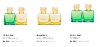 Global Desi  Perfumes Upto 85% Off | Starts At Rs 493