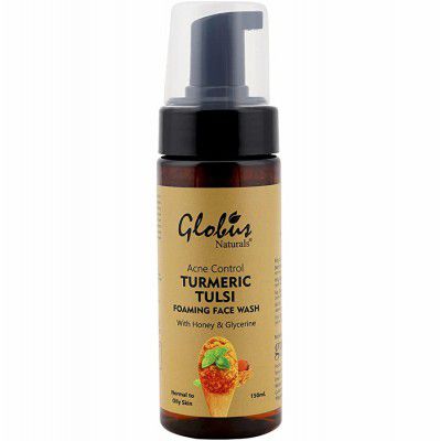 Globus Naturals Turmeric Tulsi Acne control Foaming Face wash, 150 ml