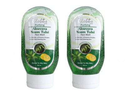 Globus Remedies Aloe Vera Neem Tulsi Face Wash - 100 ml (Pack of 2)