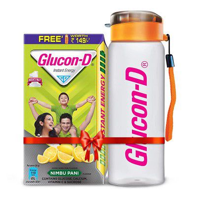 Glucon-D Nimbu Pani Glucose Powder With Free Sipper(1kg, Refill)