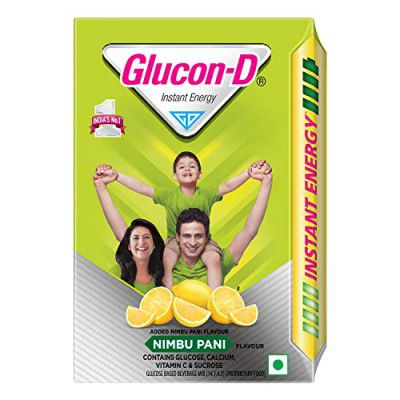 Glucon-D Nimbu Pani Glucose Powder (450g, Refill)