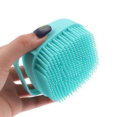 GLUN Multi-Colors Silicone Bath Body Brush Shower Scrubber, Mud & Dirt Remover (Random Colors)