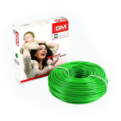 GM Flame Retardant Copper Wire - 0.75 Sq mm (90m, Green)