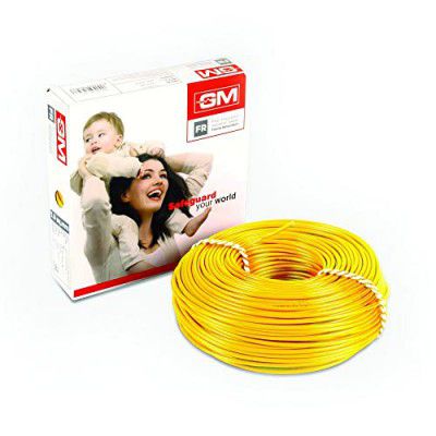 GM Flame Retardant Wire - 6 Sq mm (180 m, Yellow)