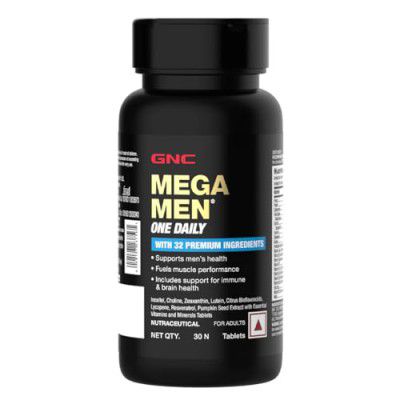 GNC Mega Men One Daily Multivitamin | 30 Tablets | 32 Premium Ingredients | Promotes Men's Well-Being | Formulated In USA