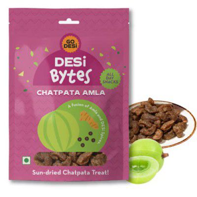 GO DESi Chaat - Chatpata Amla Pouch | Amla Candy| Dry Amla | Gooseberry| (Pack of 10),350 gm