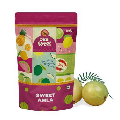 GO DESi Dried Sweet Amla Candy, 300g, Indian Gooseberry, Fruit Snacks, Mouth Freshener