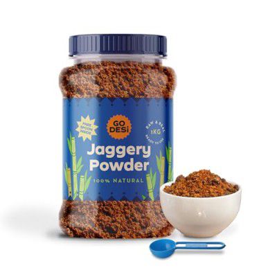 GO DESi Jaggery Powder 1 Kg, Gur, Gud, Pure and Natural